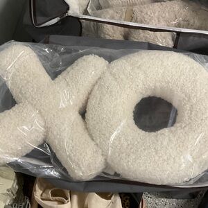 Pottery Barn Sherpa Cozy XO Pillow, new